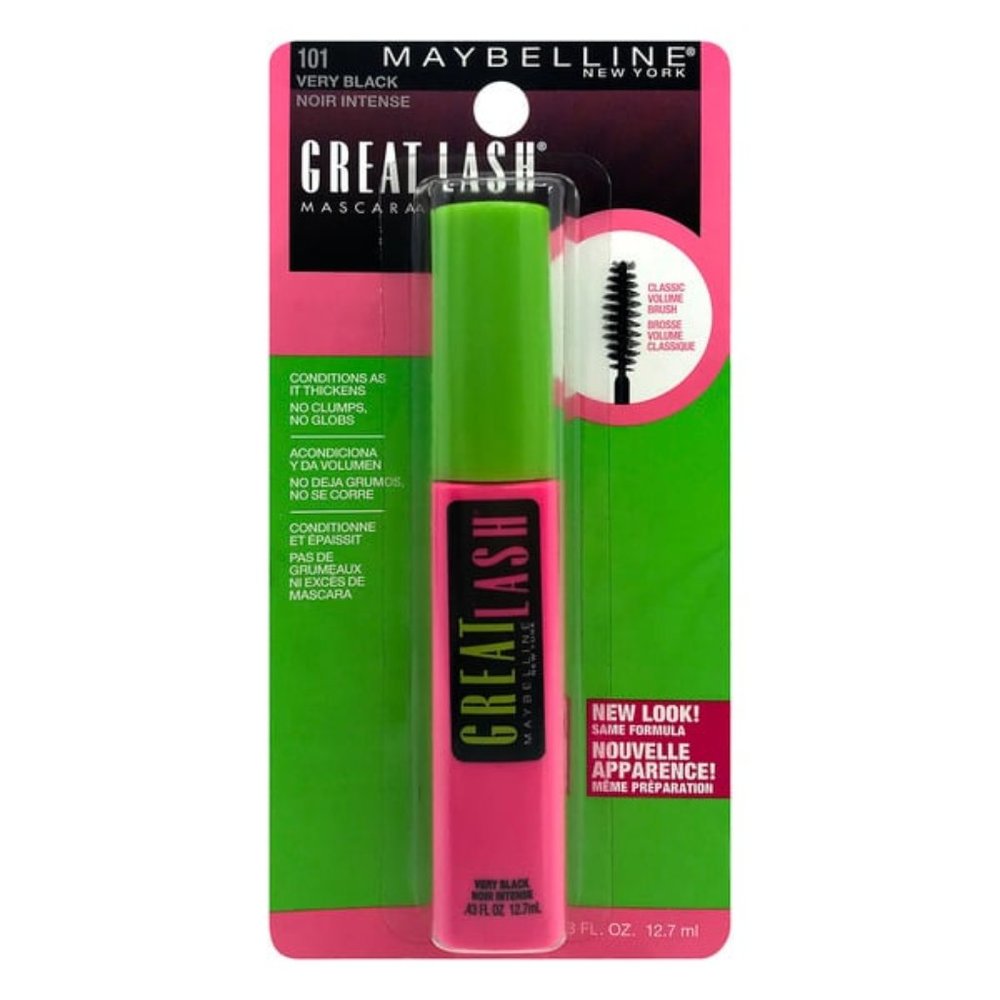 3 NWT Maybelline Very Black 101 Great Lash Mascara